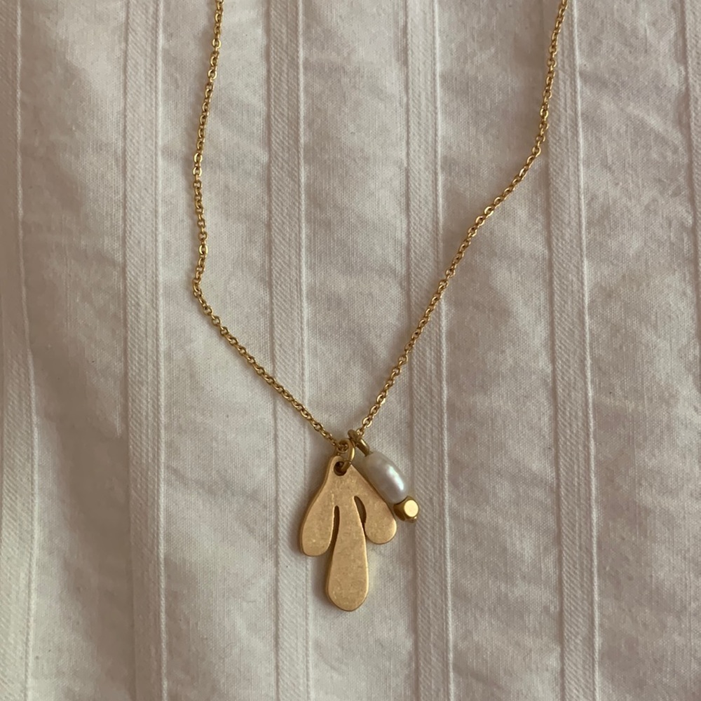 Madewell gold necklace with charms